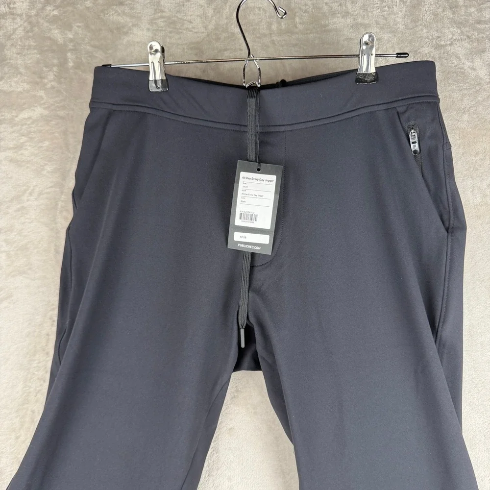 Public Rec All Day Every Day Jogger‎ Mens 32x32 Black Tapered ADEDJBK3232 NWT